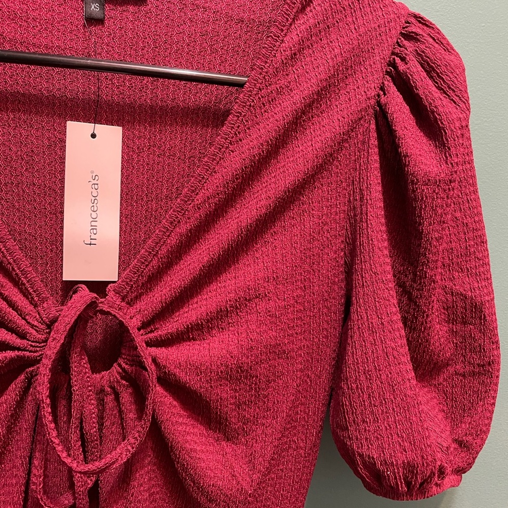 Francesca’s Tie Front Dress, Size XS, NWT